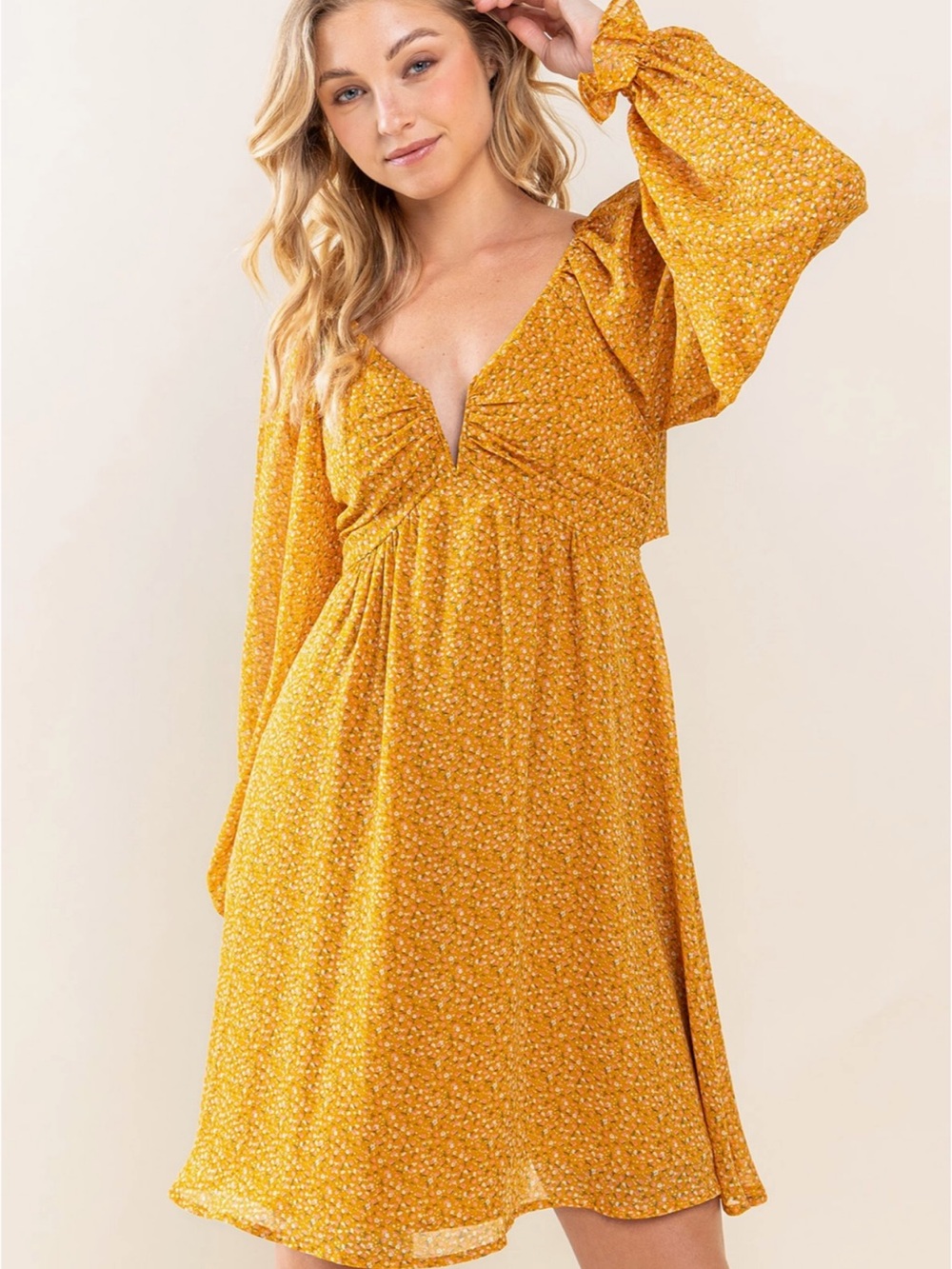HEYSON / FLORAL CHIFFON FLARE DRESS WITH OPEN BACK/ Plus Women’s / 1x / NWT